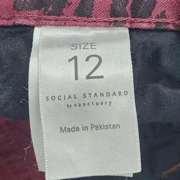 Social Standard By Sanctuary Animal Printed Ankle Skinny Women's pans 12‎ - Picture 7 of 8